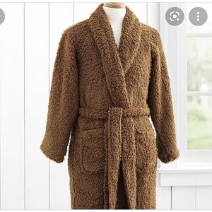Pottery Barn Sherpa Teddy Bear Robe - Brown/ Tobacco color
